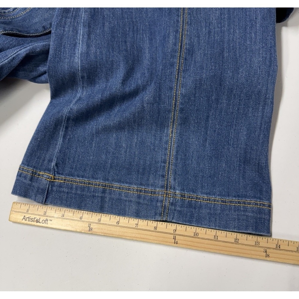 Pilcro Anthropologie High Rise Crop Wide Leg Jeans Women's 27 Soft Denim Belted - Picture 12 of 14